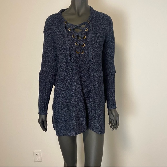 ⚪️ Lily morgan navy sweater pullover knit med - Picture 1 of 7